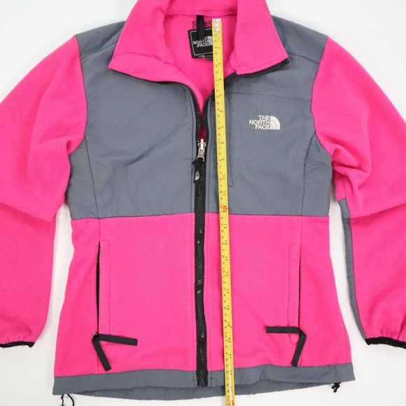 The North Face Fleece Jacket Pink Grey Zip Up Womens M - Picture 7 of 14